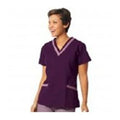 Fashion Seal Shirt Scrub Fashion Poplin Womens X-Small Eggplant Each - 7576-XS