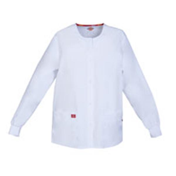 Dickies Jacket Warm-Up 55% Cotton / 45% Polyester Womens White 5X Large 2 Pockets Each - 86306-WHWZ4X
