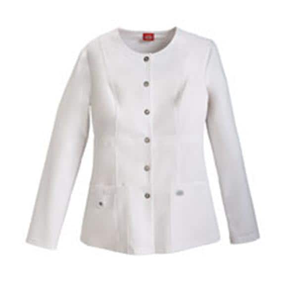 Dickies Jacket Warm-Up 75% Polyester / 21% Rayon / 4% Spandex Womens White 4XL 3Pkt Each - 82310-DWHZ4X