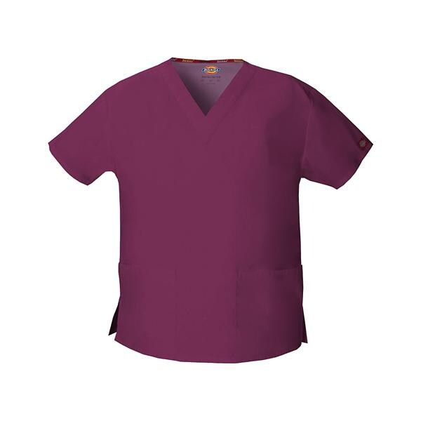 Dickies Shirt Scrub Dickies 86706 Womens Small Wine Each - 86706-WIWZ-S