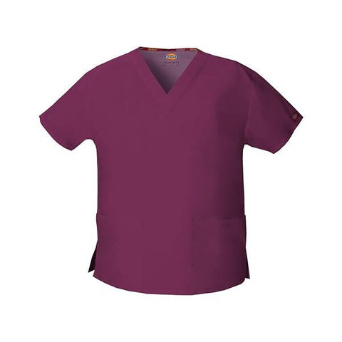 Dickies Shirt Scrub Dickies 86706 Womens 5X Large Wine Each - 86706-WIWZ5X