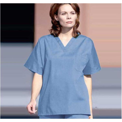 Fashion Seal Shirt Scrub Fashion Blend Unisex 3X Large Ceil Blue Each - 78703-XXXL