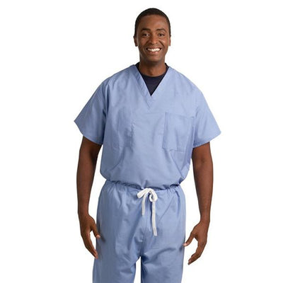 Fashion Seal Shirt Scrub Fashion Poplin Unisex X-Small Ceil Blue Each - 6691-XS