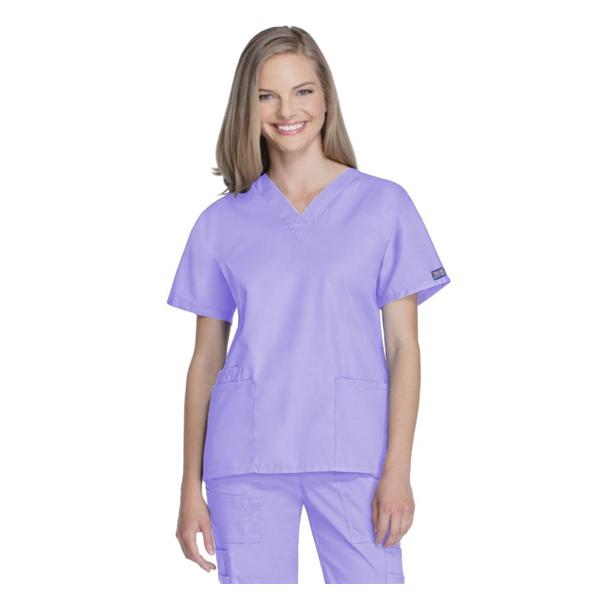 Cherokee Workwear Shirt Scrub Cherokee Womens Small Orchid Each - 4700-ORCW-S