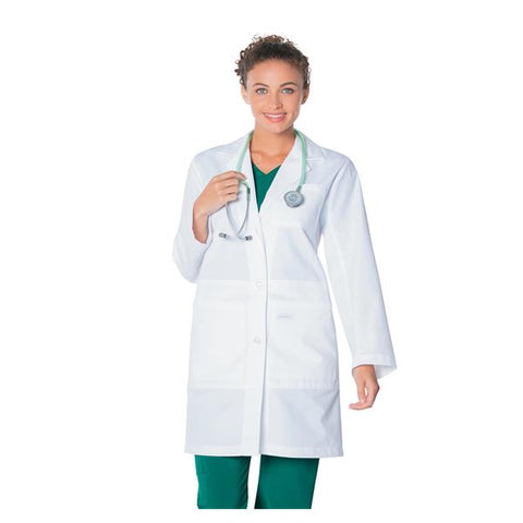 Landau Uniforms Inc. Lab Coat Polyester / Cotton Womens White Size 12 36 in Each - 3165-WWXY-12
