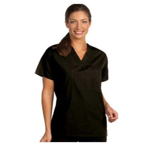 Fashion Seal Shirt Scrub Fashion Poplin Unisex 2X Large Black Each - 6601-2XL