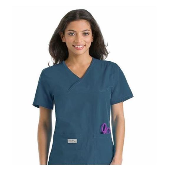 Urbane (TM) Shirt Scrub Urbane Crossover Womens Medium Steel Grey Each - 9534-STP-MED