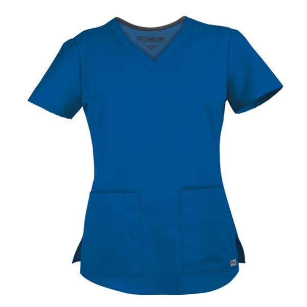 Grey's Anatomy (TM) Shirt Scrub Greys Anatomy™ Missy Womens 2X Large Royal Each - 71166-08-2XL