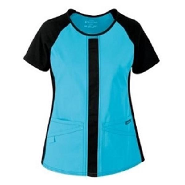 Strategic Partners, Inc Shirt Scrub Cherokee Womens 2X Large Turquoise Each - 2805-TRQB-2XL