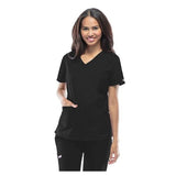 Cherokee Workwear Shirt Scrub Cherokee Womens 3X Large Black Each - 4710-BLKW-3XL