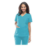 Cherokee Workwear Shirt Scrub Cherokee Womens X-Large Turquoise Each - 4710-TRQW-XL