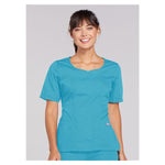 Strategic Partners, Inc Shirt Scrub Cherokee Womens 4X Large Turquoise Each - 4746-TRQW-4XL