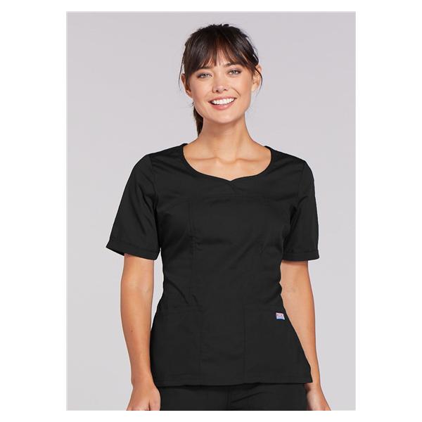 Strategic Partners, Inc Shirt Scrub Cherokee Womens 4X Large Black Each - 4746-BLKW-4XL