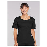 Strategic Partners, Inc Shirt Scrub Cherokee Womens 4X Large Black Each - 4746-BLKW-4XL