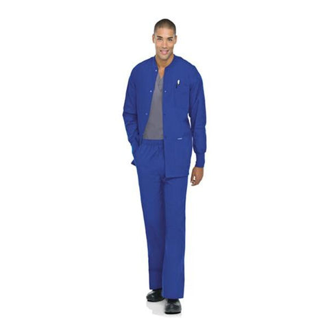 Landau Uniforms Inc. Jacket Warm-Up Mens Royal Blue Small 5 Pockets Each - 7551-BEP-S