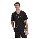 Orange Standard Shirt Scrub Orange Standard G3107 Balboa Unisex X-Small Black Each - G3107-02-XS