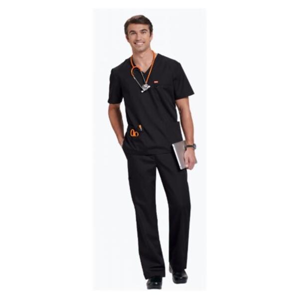 Orange Standard Shirt Scrub Orange Standard G3107 Balboa Unisex X-Small Black Each - G3107-02-XXS