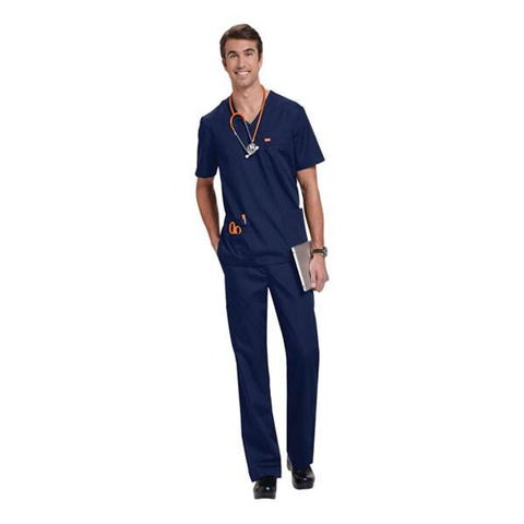 Orange Standard Shirt Scrub Orange Standard G3107 Balboa Unisex X-Small Navy Each - G3107-12-XS