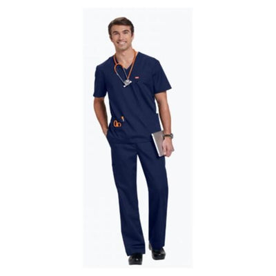Orange Standard Shirt Scrub Orange Standard G3107 Balboa Unisex X-Small Navy Each - G3107-12-XXS