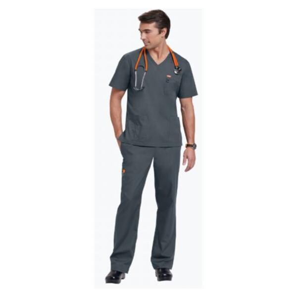 Orange Standard Shirt Scrub Orange Standard G3107 Balboa Unisex 3X Large Charcoal Each - G3107-77-3XL