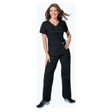 Koi by Kathy Peterson Shirt Scrub 247 Nicole Womens Large Black Each - 247-02-L