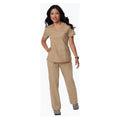 Koi by Kathy Peterson Shirt Scrub 247 Nicole Womens Small Camel Each - 247-07-S
