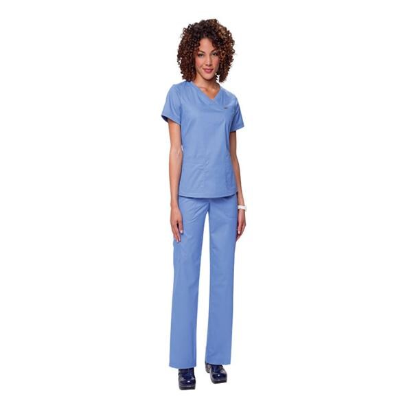 Koi by Kathy Peterson Shirt Scrub 247 Nicole Womens X-Small Ceil Blue Each - 247-42-XS