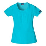 Cherokee Workwear Shirt Scrub Cherokee Womens 2X Large Turquoise Each - 4761-TRQW-2XL