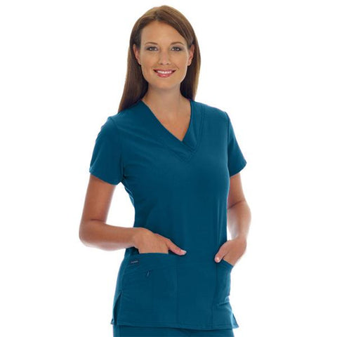 Jockey (TM) Scrubs Shirt Scrub Jockey Womens X-Large Caribbean Blue Each - 2206-080-XL