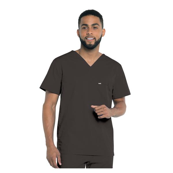 Landau Uniforms Inc. Shirt Scrub Mens Large Black Each - 4127-BKRPS