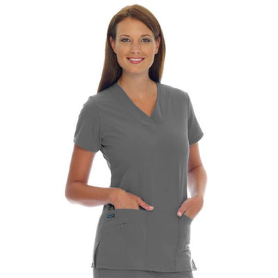 Jockey (TM) Scrubs Shirt Scrub Womens Medium Pewter Each - 2206-1054-M