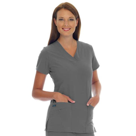 Jockey (TM) Scrubs Shirt Scrub Womens Medium Pewter Each - 2206-1054-M