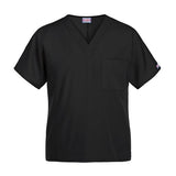 Cherokee Workwear Shirt Scrub Cherokee Unisex 2X Large Black Each - 4777BLK2XL