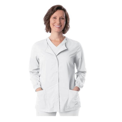 ScrubZone (R) by Landau Lab Coat 65% Polyester / 35% Cotton Womens White Large 35 in Each - 86002WWYL