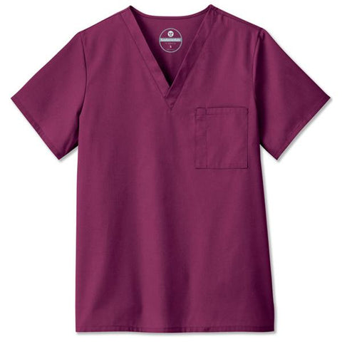 White Swan Uniform, Inc. Shirt Scrub Unisex Large Wine Each - 14900-038-L