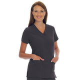Jockey (TM) Scrubs Shirt Scrub 2206 Womens 2X Large Charcoal Each - 2206-10042XL