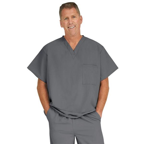 Medline Industries Inc Shirt Scrub Fifth Ave Unisex Medium Charcoal Each - 5910CHRM