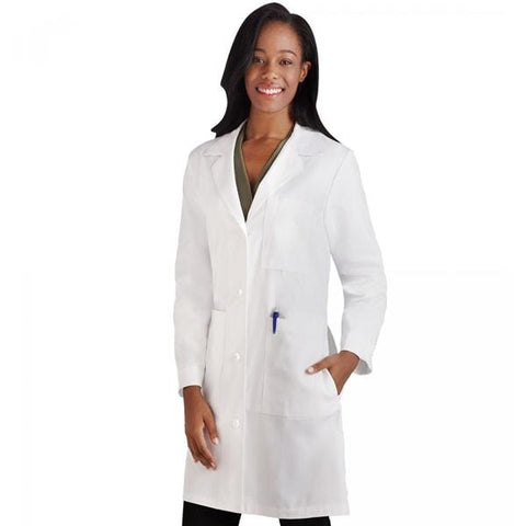 META By White Swan Lab Coat 100% Eachsy Care Cotton Twill Womens White Size 8 38 in Each - 763-011-8