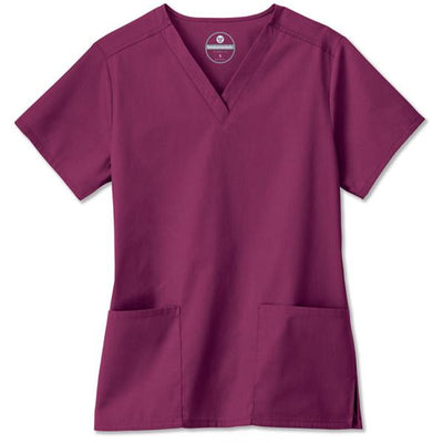 White Swan Uniform, Inc. Shirt Scrub Fundamentals Womens Small Wine Each - 14700-038-S