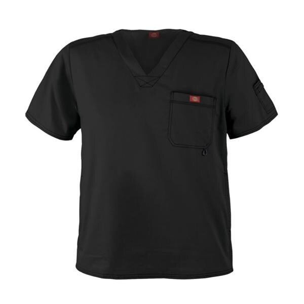 Dickies Shirt Scrub Dickies 81722 3X Large Black Each - 81722-BLKZ-3XL