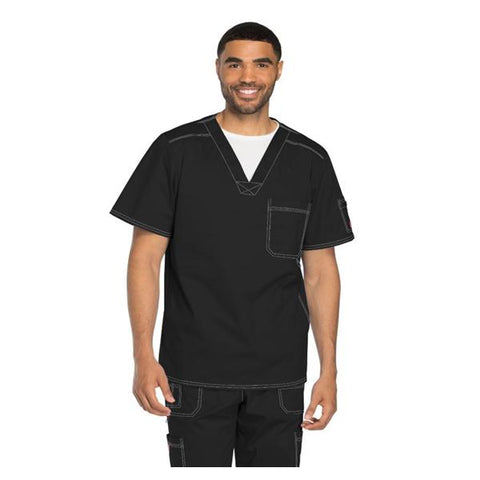 Dickies Shirt Scrub Dickies 81722 4X Large Black Each - 81722-BLKZ-4XL