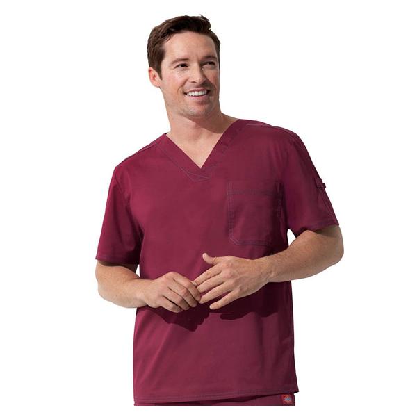 Dickies Shirt Scrub Dickies 81722 3X Large Wine Each - 81722-WINZ-3XL