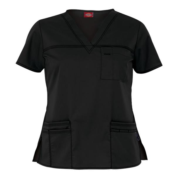 Dickies Shirt Scrub Dickies 81745 2X Small Black Each - 817455-BLKZ-XXS