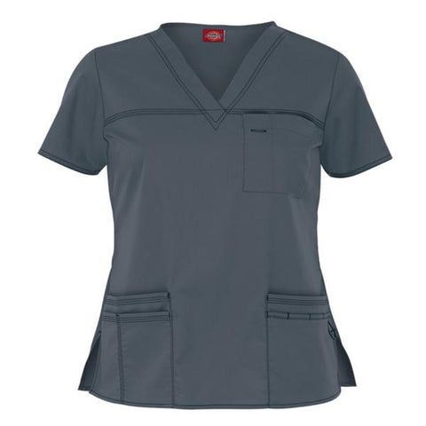 Dickies Shirt Scrub Dickies 81745 4X Large Pewter Each - 817455-PEWZ-4XL