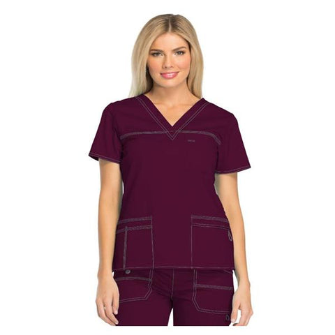 Dickies Shirt Scrub Dickies 81745 4X Large Wine Each - 817455-WINZ-4XL
