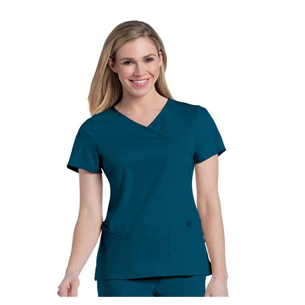 Landau Uniforms Inc. Shirt Scrub 9577 Small Caribbean Blue Each - 9577-CBAH-S