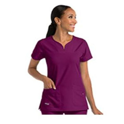 Grey's Anatomy (TM) Scrub Top Medium Wine Each - 2121-65-M