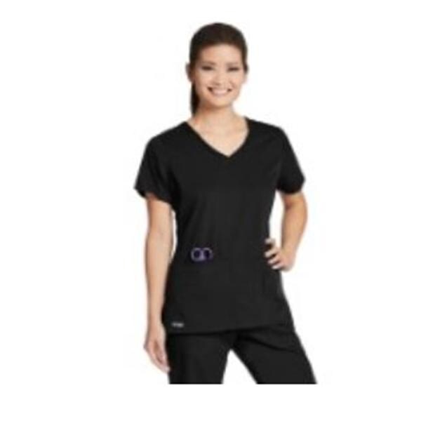 Grey's Anatomy (TM) Scrub Top X-Large Black Each - 41423-01-XL