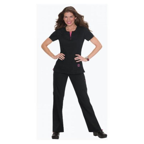 koi Design LLC Scrub Top koi Lite Serenity Large Black Each - 317-002-L