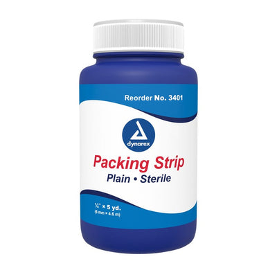 Dynarex Packing Strips - Plain & With Iodoform case of 12